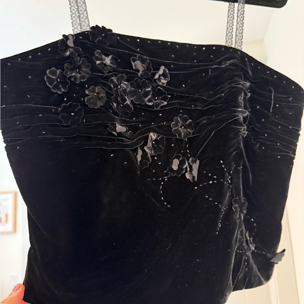 Vintage 80’s/90’s Lillie Rubin Black Velvet Corset Top